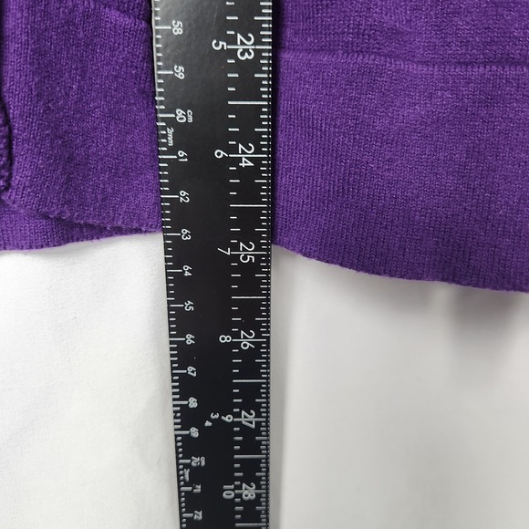 Studio Works Womens Cardigan Button Down Sweater Rhinestones Purple Size Large - Picture 3 of 5